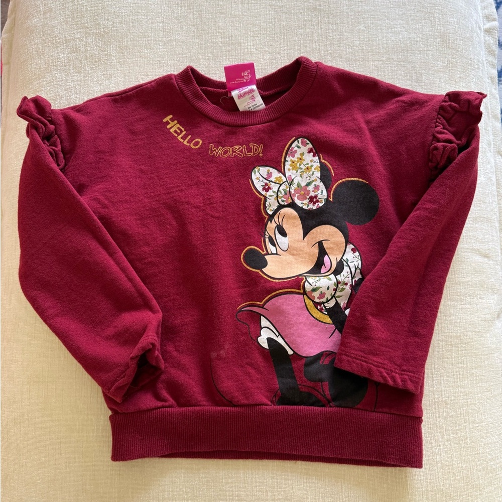 Disney Kids Burgundy Minnie Mouse Set